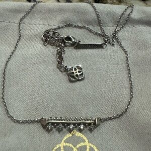 Kendra Scott silver arrow necklace with accents